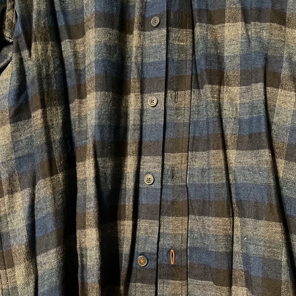 Blue, Black, Gray Button Up Flannel - Picture 3 of 12